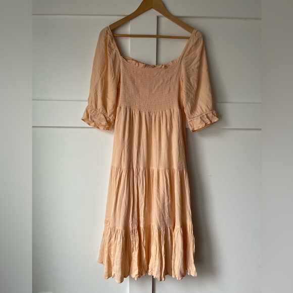Oak + Fort • Smocked Midi Dress • Size M - Picture 3 of 6